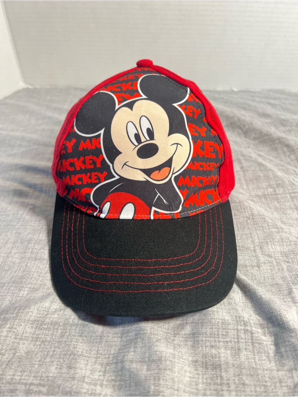Disney Mickey Mouse Toodler/Little Boys Baseball Cap, Red/Black, Adjustable